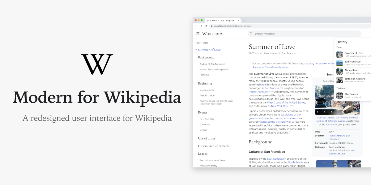 Modern for Wikipedia